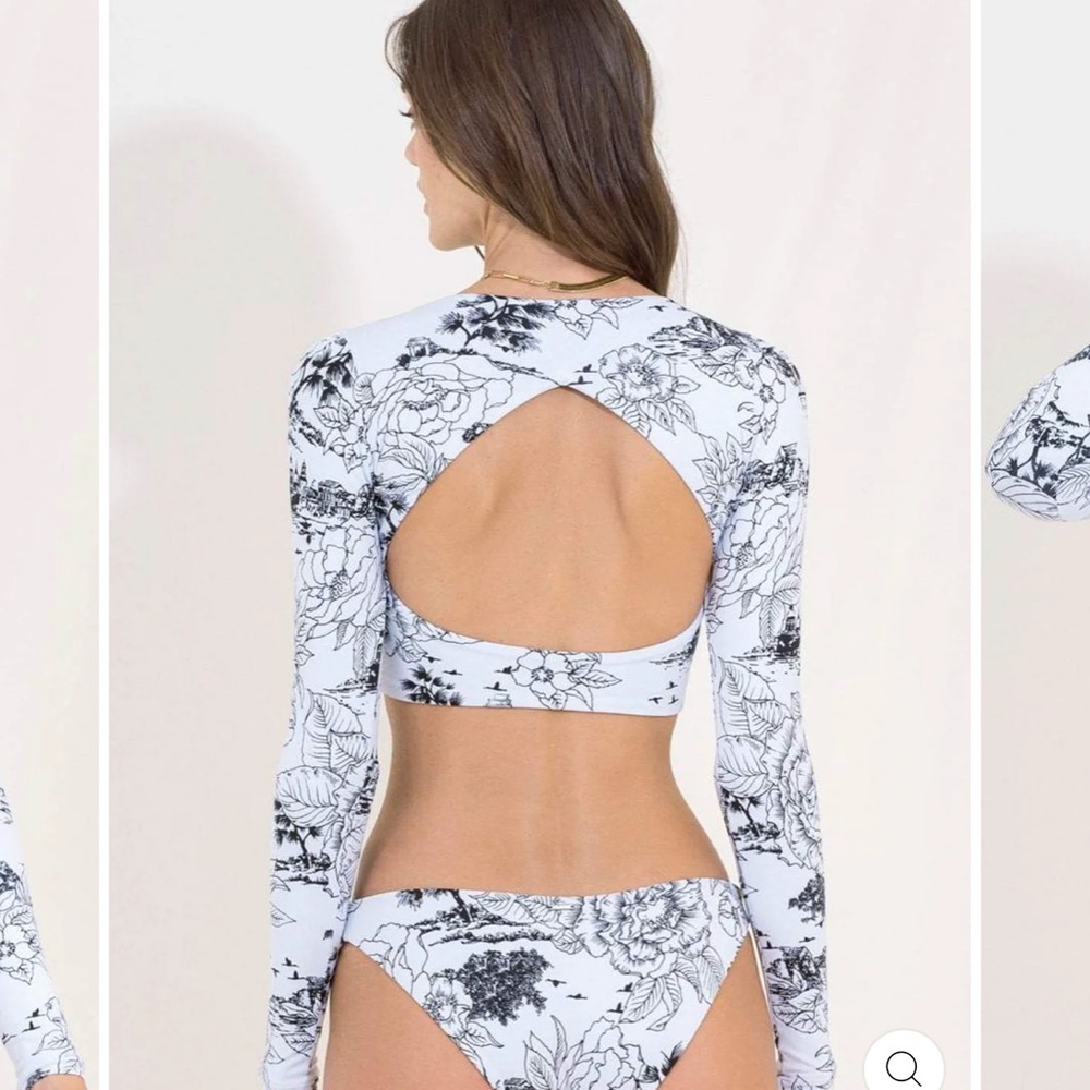 NWT Maaji Palma Long Sleeve Swim Top - Picture 2 of 6